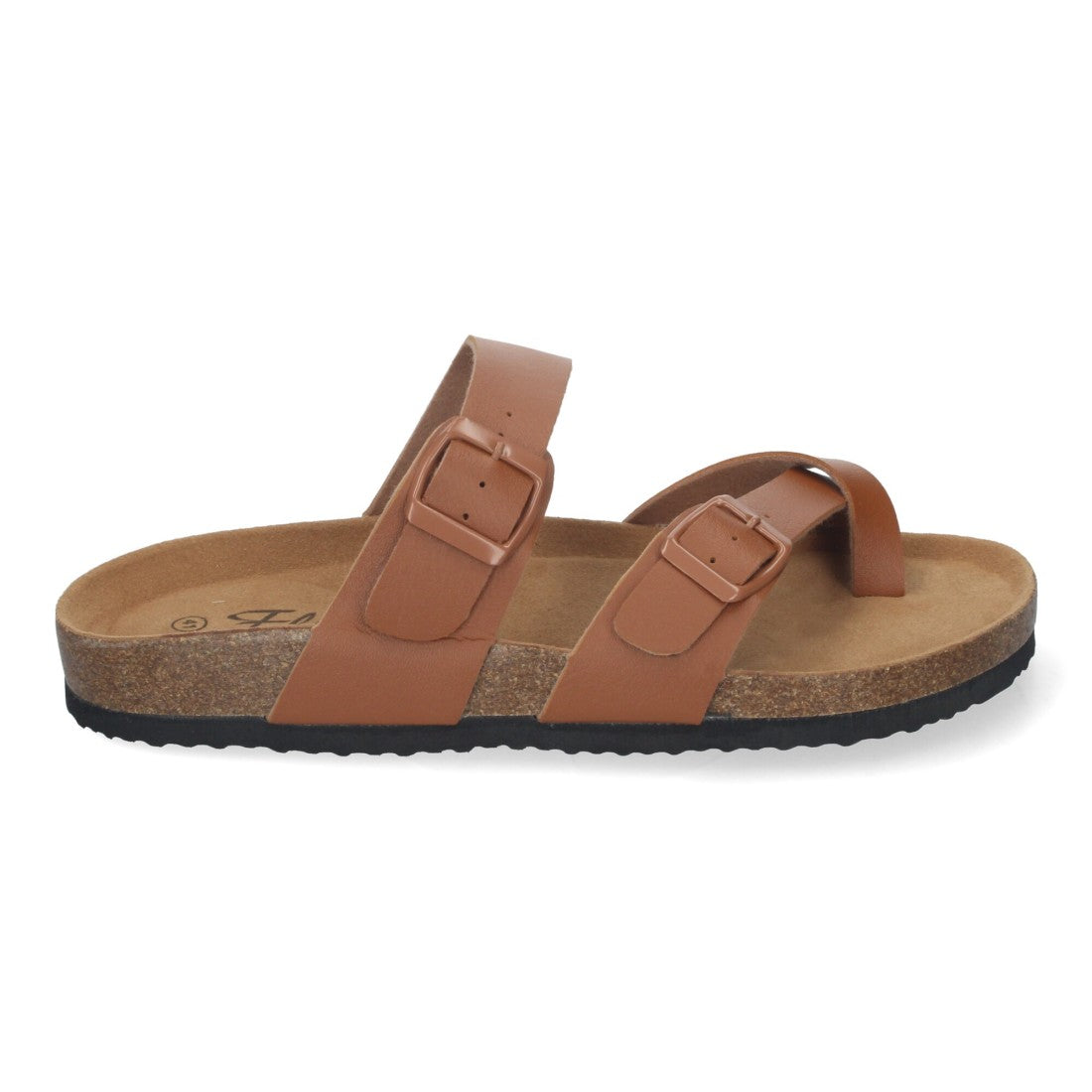 Sandalias Taupe Mujer Bio Estilo Esclava Planta Anatómica Hebilla Elegantes