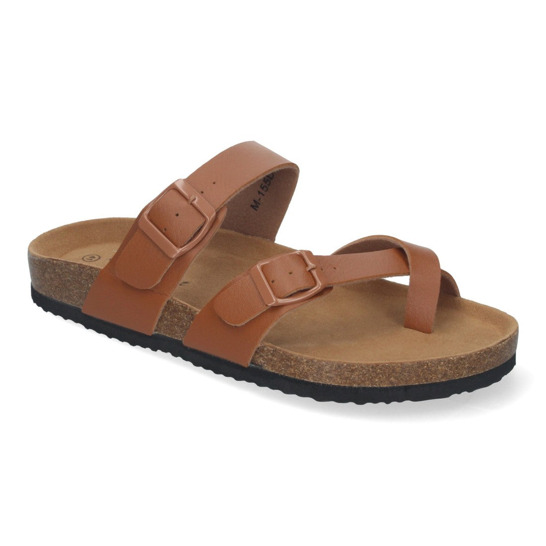 Sandalias Taupe Mujer Bio Estilo Esclava Planta Anatómica Hebilla Elegantes