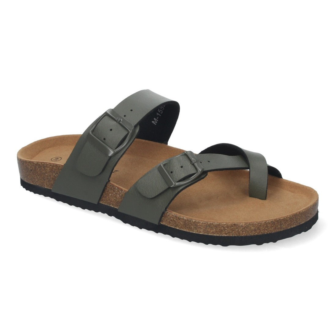 Sandalias Verdes Mujer Bio Estilo Esclava Planta Anatómica Hebilla Elegantes