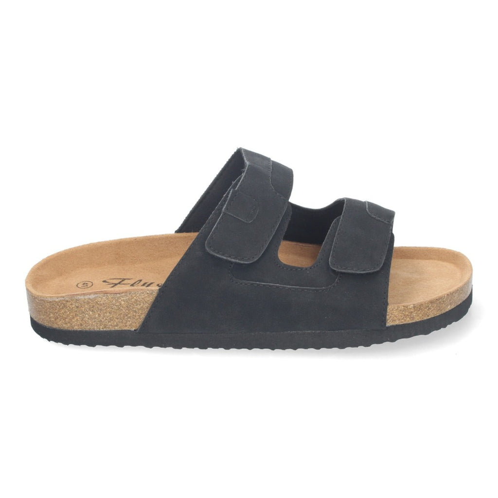 Sandalias Negras Mujer Bio Estilo Esclava Planta Anatómica Hebilla Elegantes
