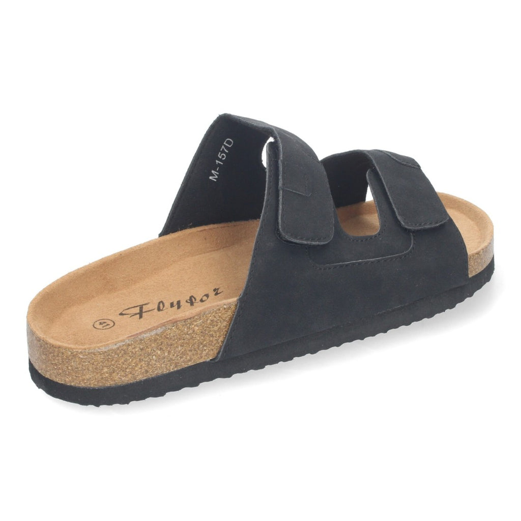 Sandalias Negras Mujer Bio Estilo Esclava Planta Anatómica Hebilla Elegantes