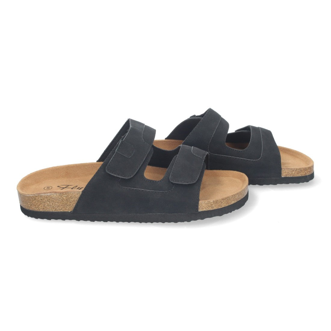Sandalias Negras Mujer Bio Estilo Esclava Planta Anatómica Hebilla Elegantes