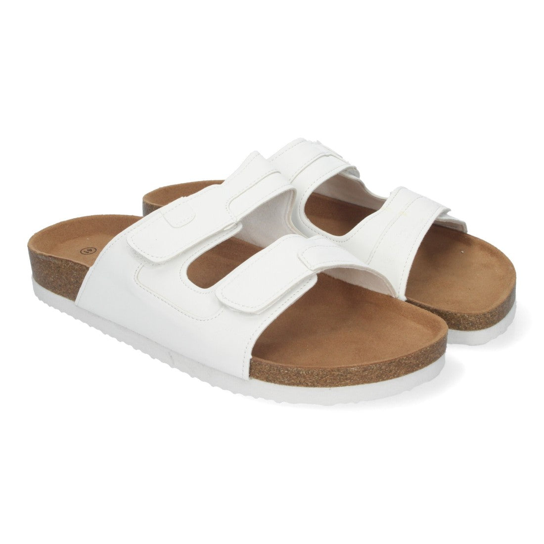 Sandalias Blancas Mujer Bio Estilo Esclava Planta Anatómica Hebilla Elegantes