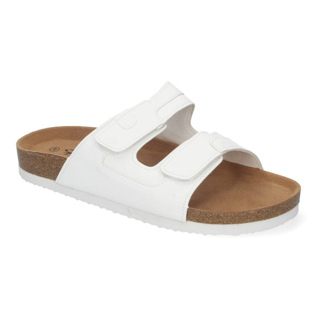 Sandalias Blancas Mujer Bio Estilo Esclava Planta Anatómica Hebilla Elegantes