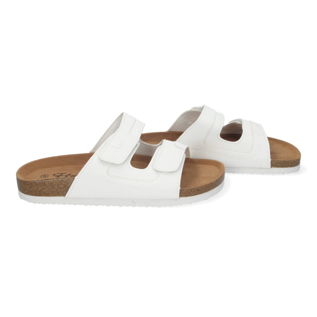Sandalias Blancas Mujer Bio Estilo Esclava Planta Anatómica Hebilla Elegantes