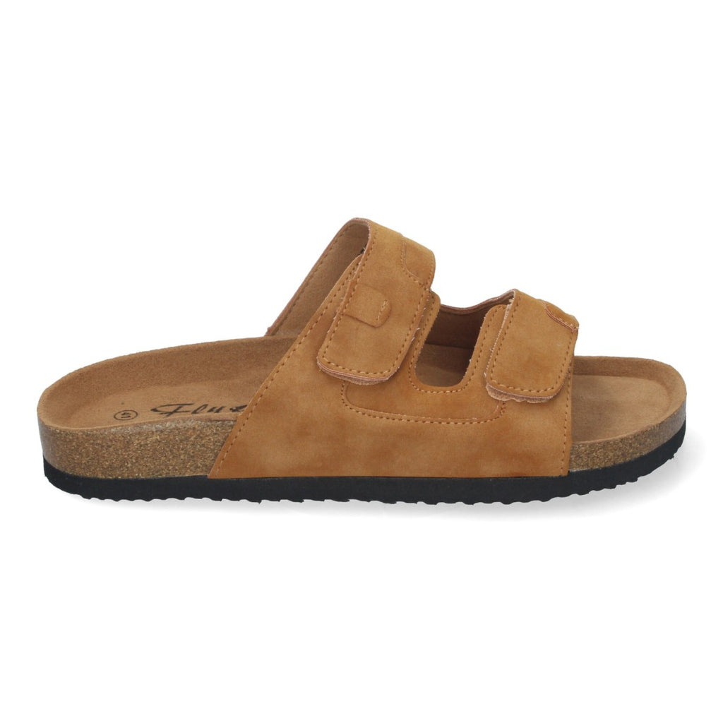 Sandalias Taupe Mujer Bio Estilo Esclava Planta Anatómica Hebilla Elegantes