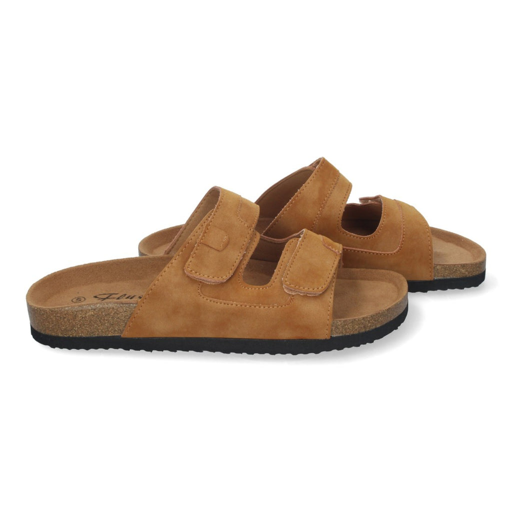 Sandalias Taupe Mujer Bio Estilo Esclava Planta Anatómica Hebilla Elegantes