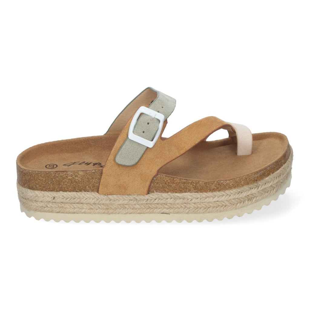 Sandalias Camel Mujer Elegantes Verano