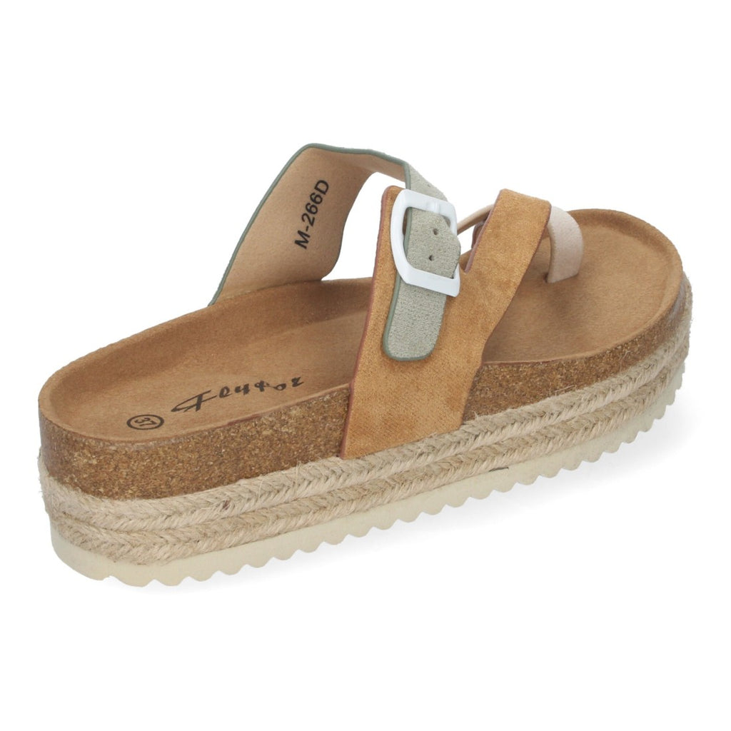 Sandalias Camel Mujer Elegantes Verano