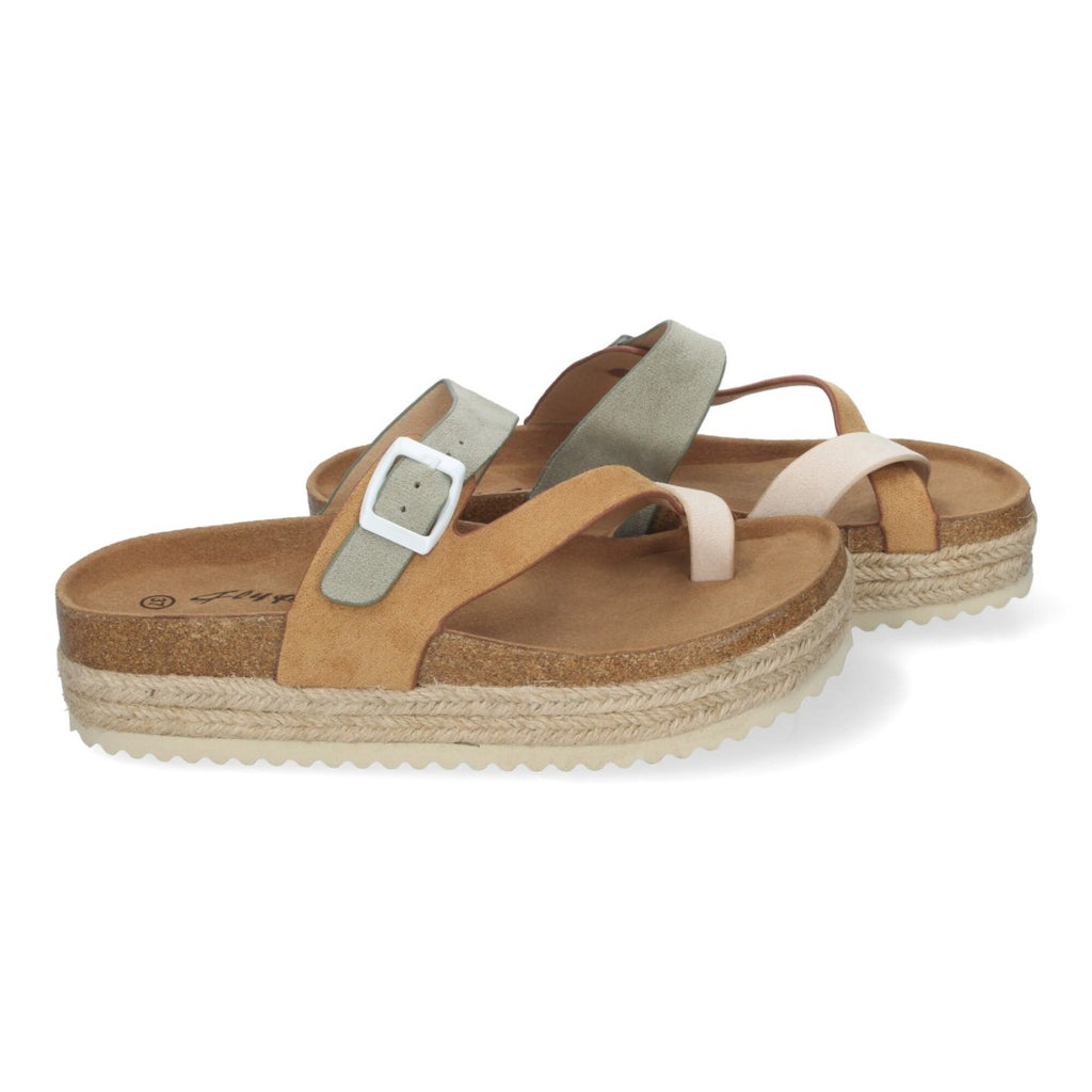 Sandalias Camel Mujer Elegantes Verano