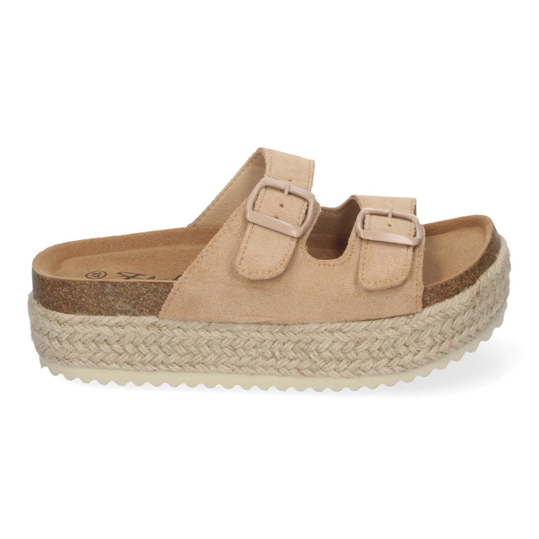 Sandalias Kaki Mujer Plataforma Yute Planta Anatómica Hebillas Elegantes