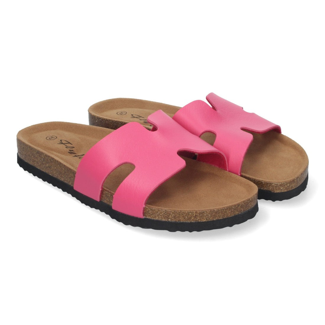 Sandalias Fucsia Mujer Planas Bio Plantilla Anatómica Elegantes Cómodas
