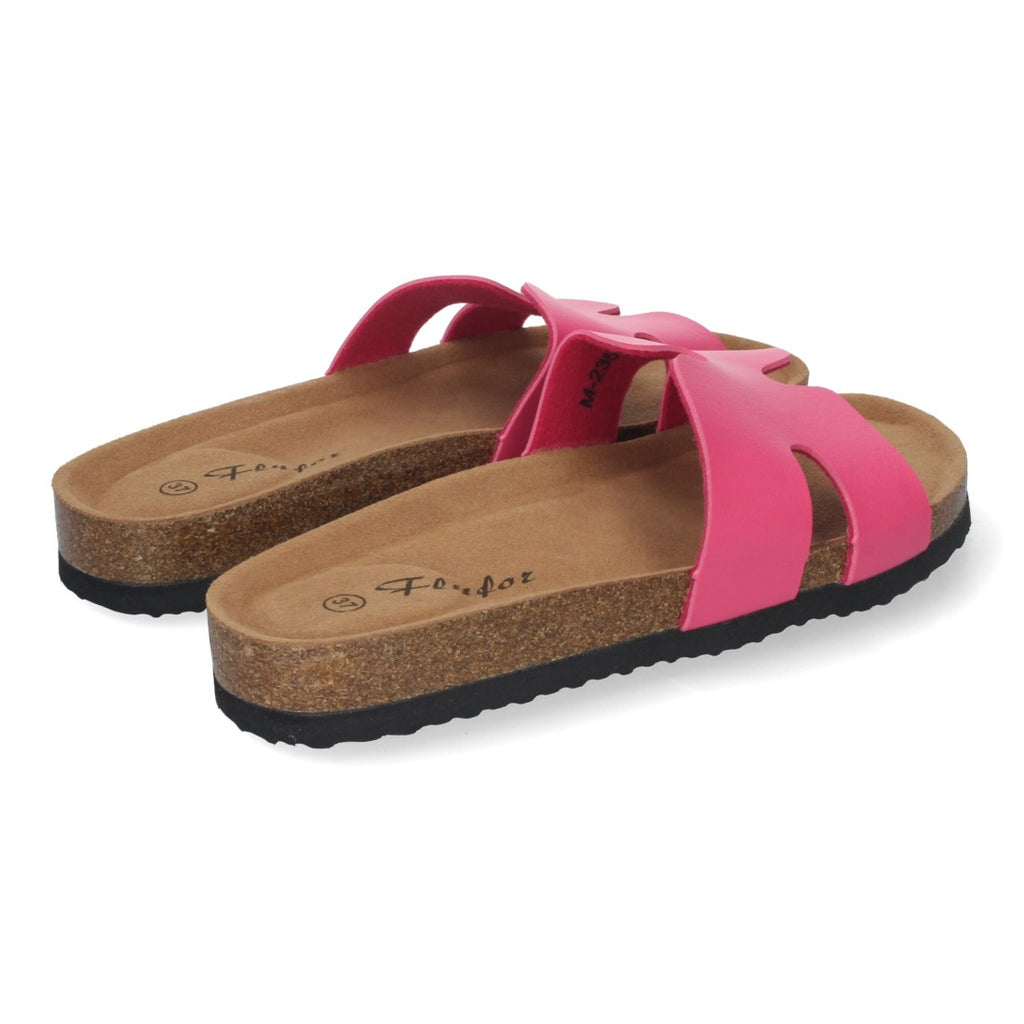 Sandalias Fucsia Mujer Planas Bio Plantilla Anatómica Elegantes Cómodas