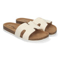 Sandalias Beige Mujer Planas Bio Plantilla Anatómica Elegantes Cómodas
