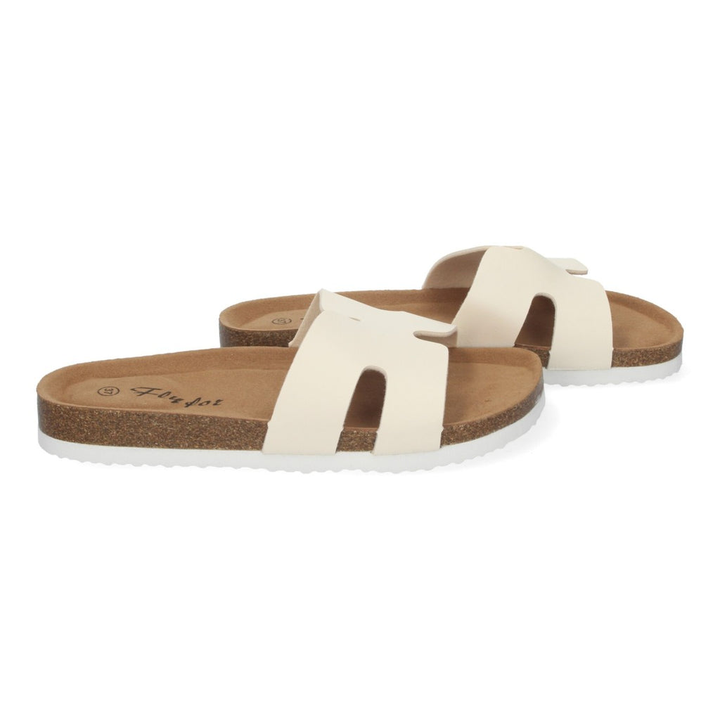 Sandalias Beige Mujer Planas Bio Plantilla Anatómica Elegantes Cómodas