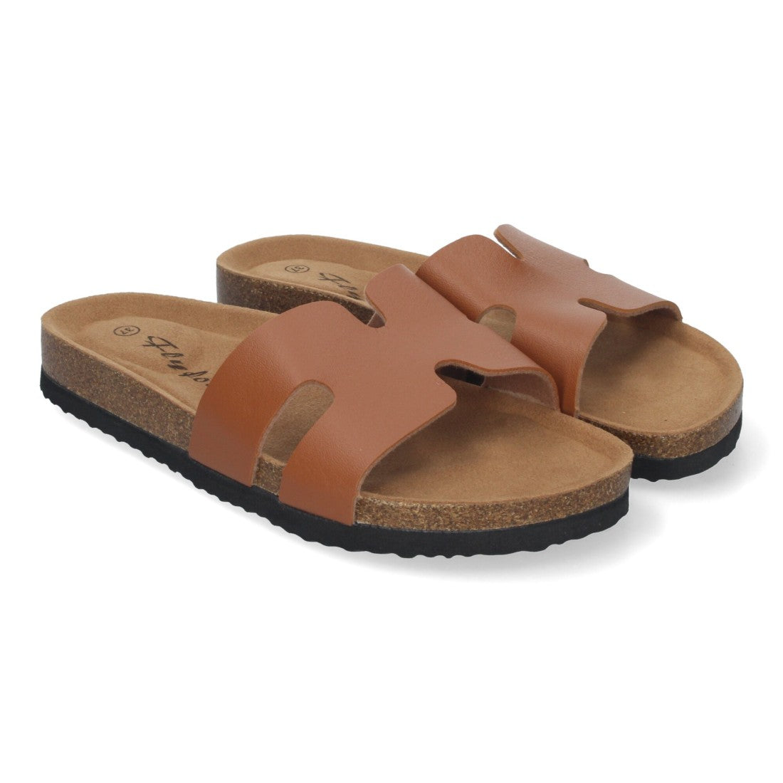Sandalias Taupe Mujer Planas Bio Plantilla Anatómica Elegantes Cómodas