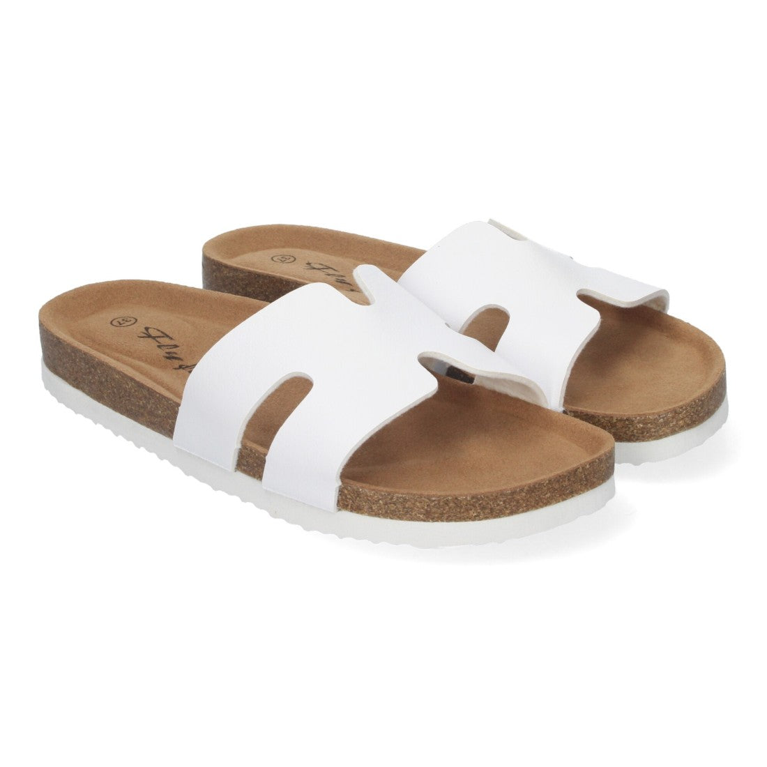 Sandalias Blancas Mujer Planas Bio Plantilla Anatómica Elegantes Cómodas