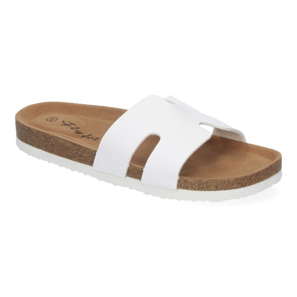 Sandalias Blancas Mujer Planas Bio Plantilla Anatómica Elegantes Cómodas