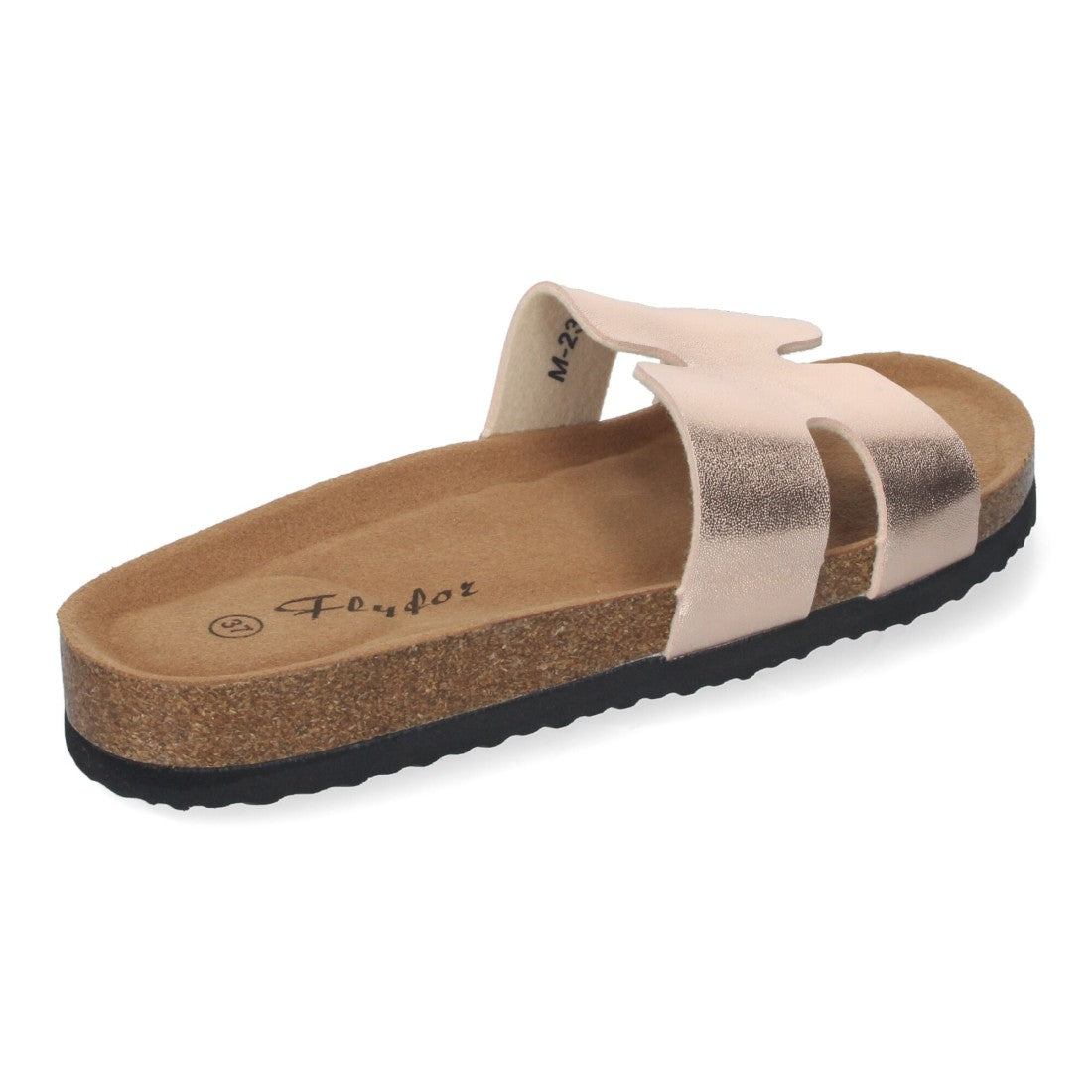 Sandalias Champán Mujer Planas Bio Plantilla Anatómica Elegantes Cómodas