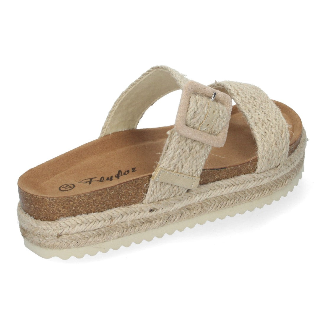 Sandalias Beige Mujer Plataforma Trenzadas Hebillas Ajustables Elegantes