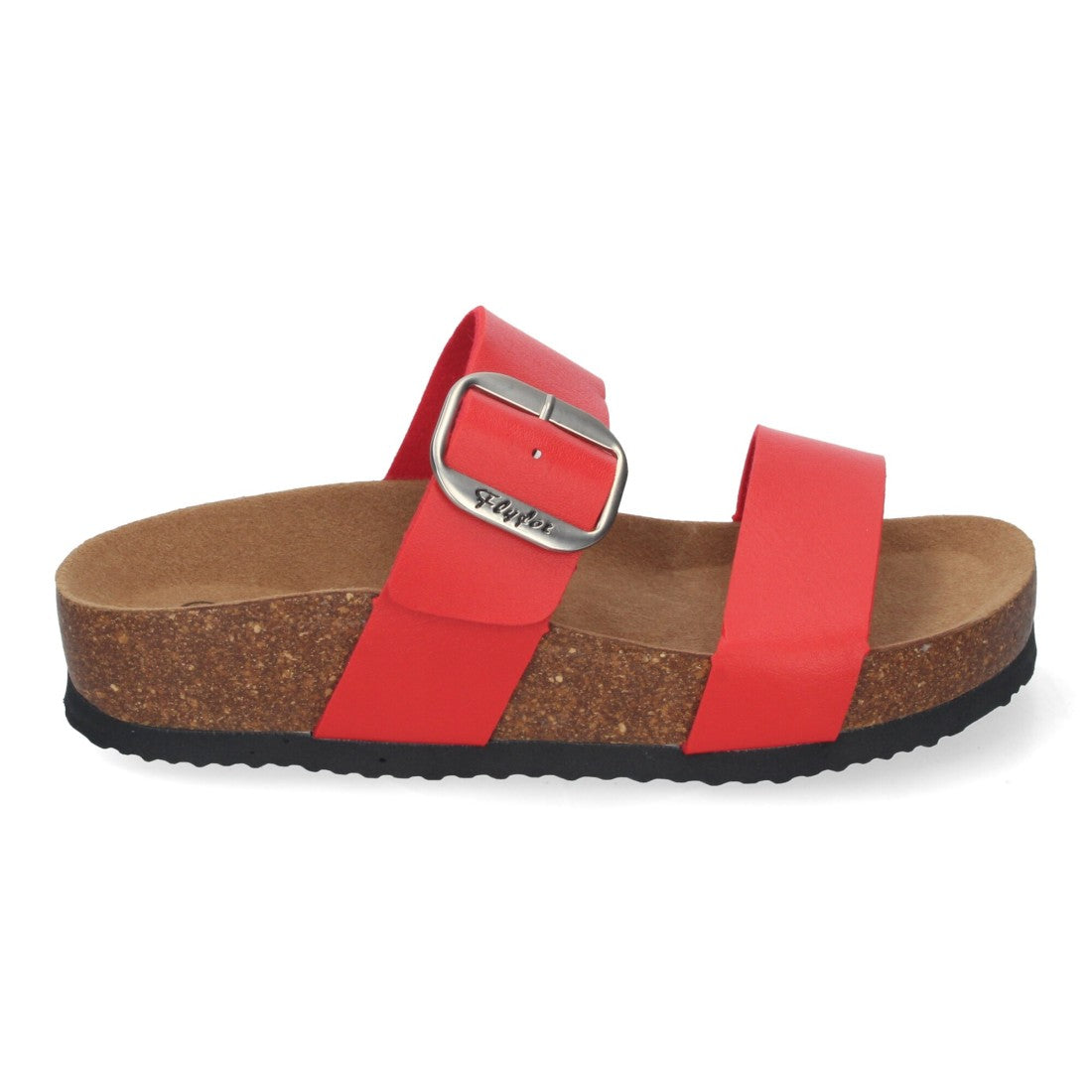 Sandalias Rojas Mujer Cuña Bio Plantilla Anatómica Estilo Esclava Elegantes