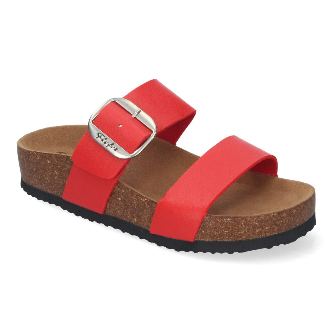 Sandalias Rojas Mujer Cuña Bio Plantilla Anatómica Estilo Esclava Elegantes