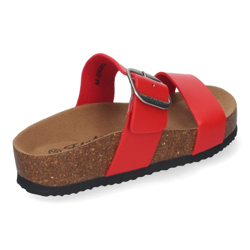 Sandalias Rojas Mujer Cuña Bio Plantilla Anatómica Estilo Esclava Elegantes