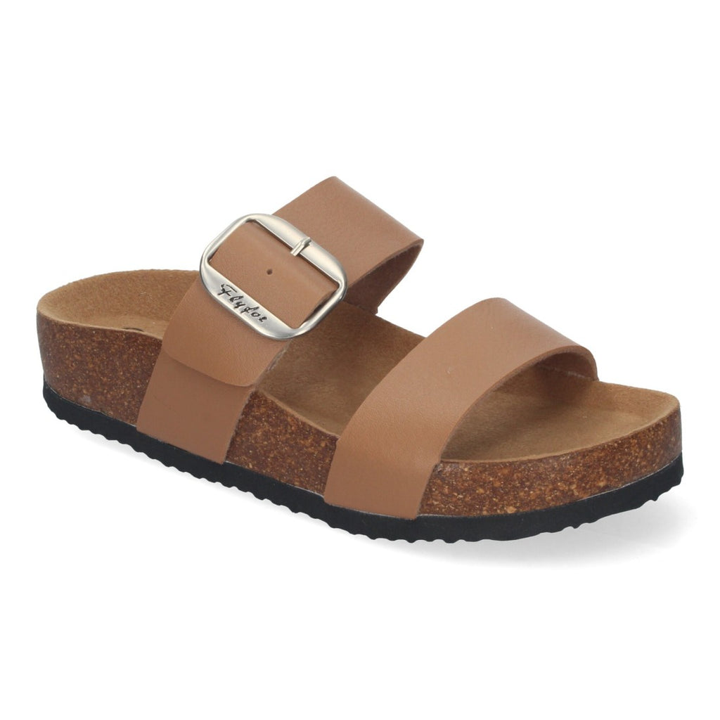 Sandalias Taupe Mujer Cuña Bio Plantilla Anatómica Estilo Esclava Elegantes