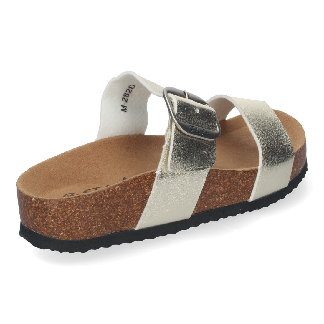 Sandalias Doradas Mujer Cuña Bio Plantilla Anatómica Estilo Esclava Elegantes
