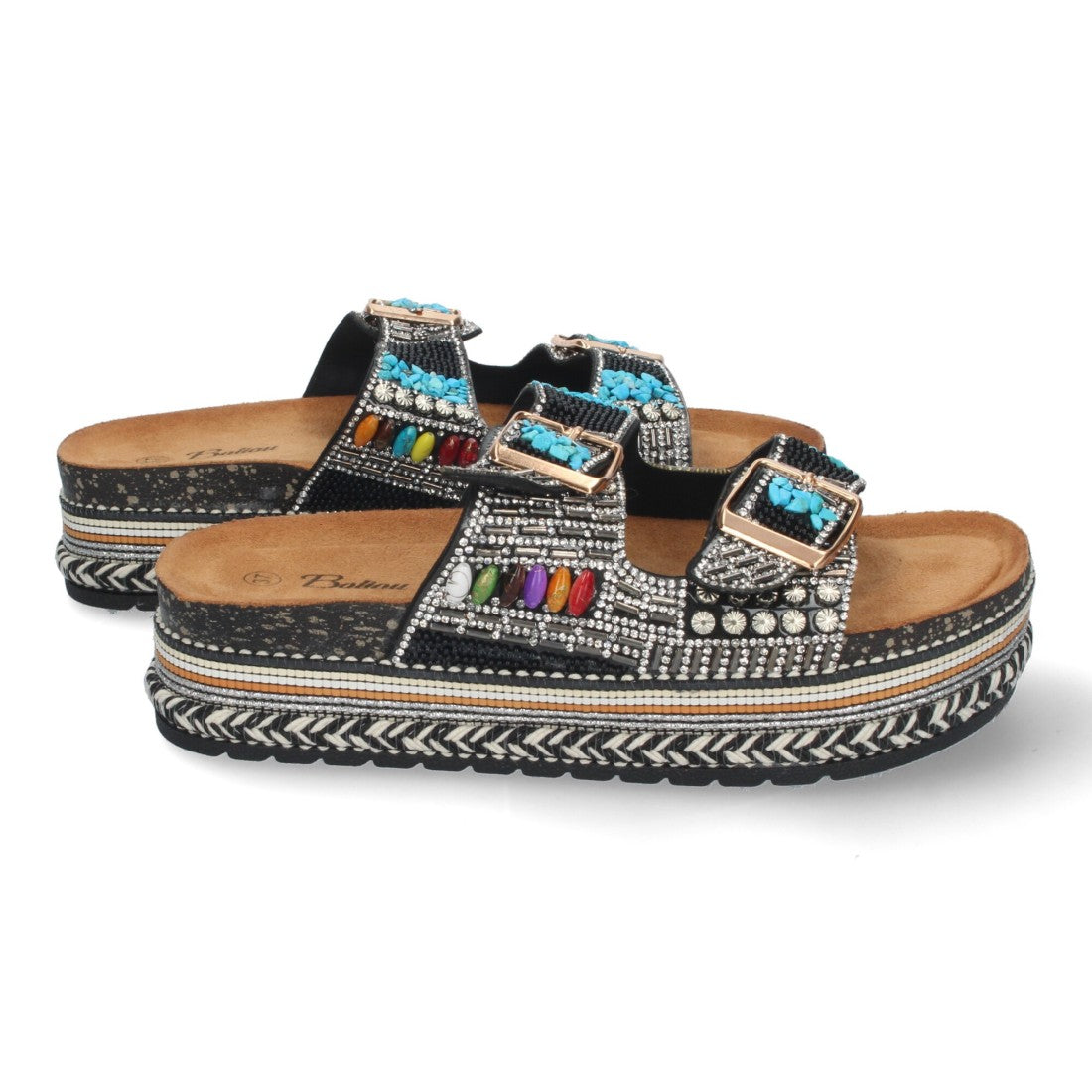 Sandalias Negras Mujer Planas Cómodas
