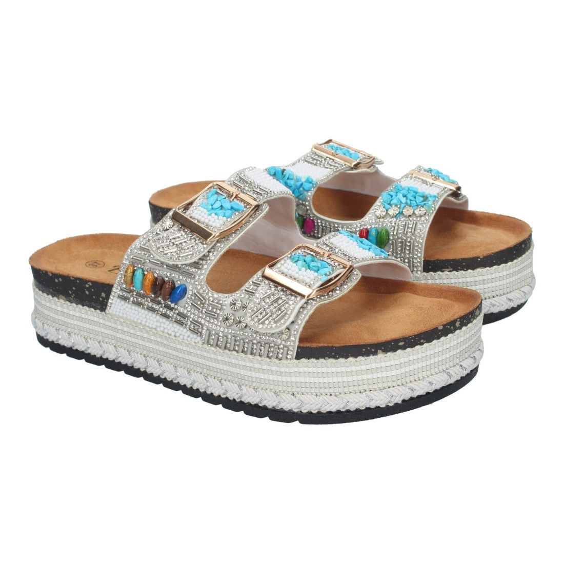 Sandalias Blancas Mujer Planas Cómodas