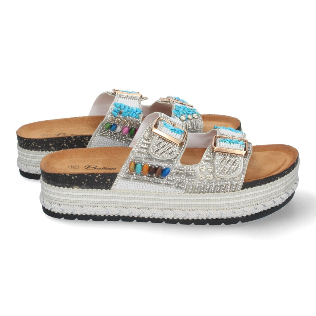 Sandalias Blancas Mujer Planas Cómodas