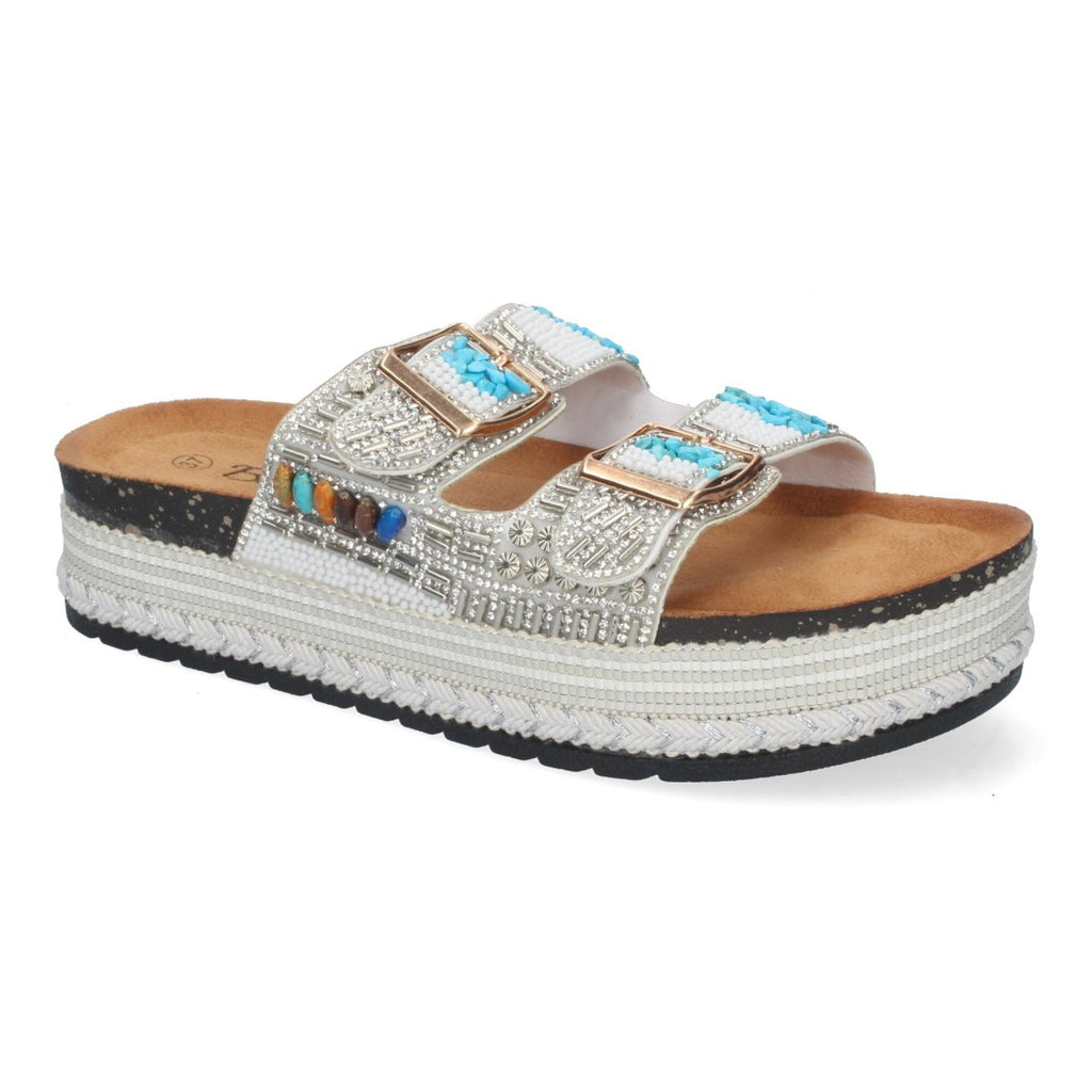 Sandalias Blancas Mujer Planas Cómodas