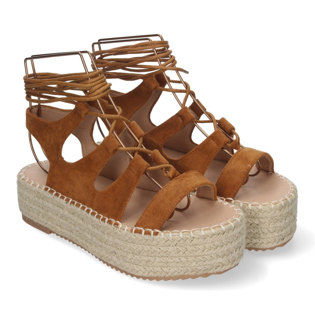 Sandalias Camel Mujer Elegantes Verano