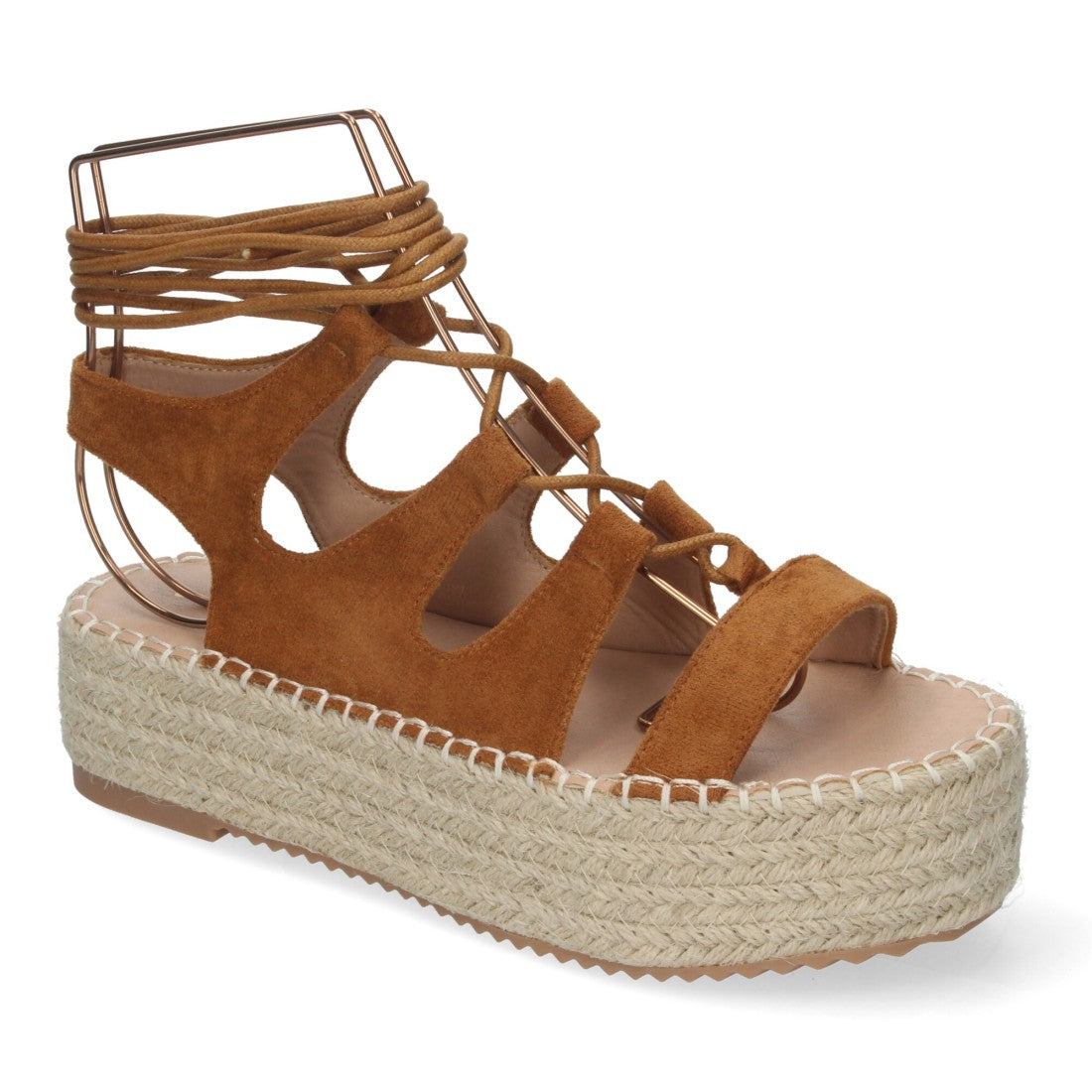 Sandalias Camel Mujer Elegantes Verano
