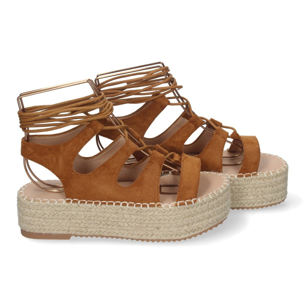 Sandalias Camel Mujer Elegantes Verano