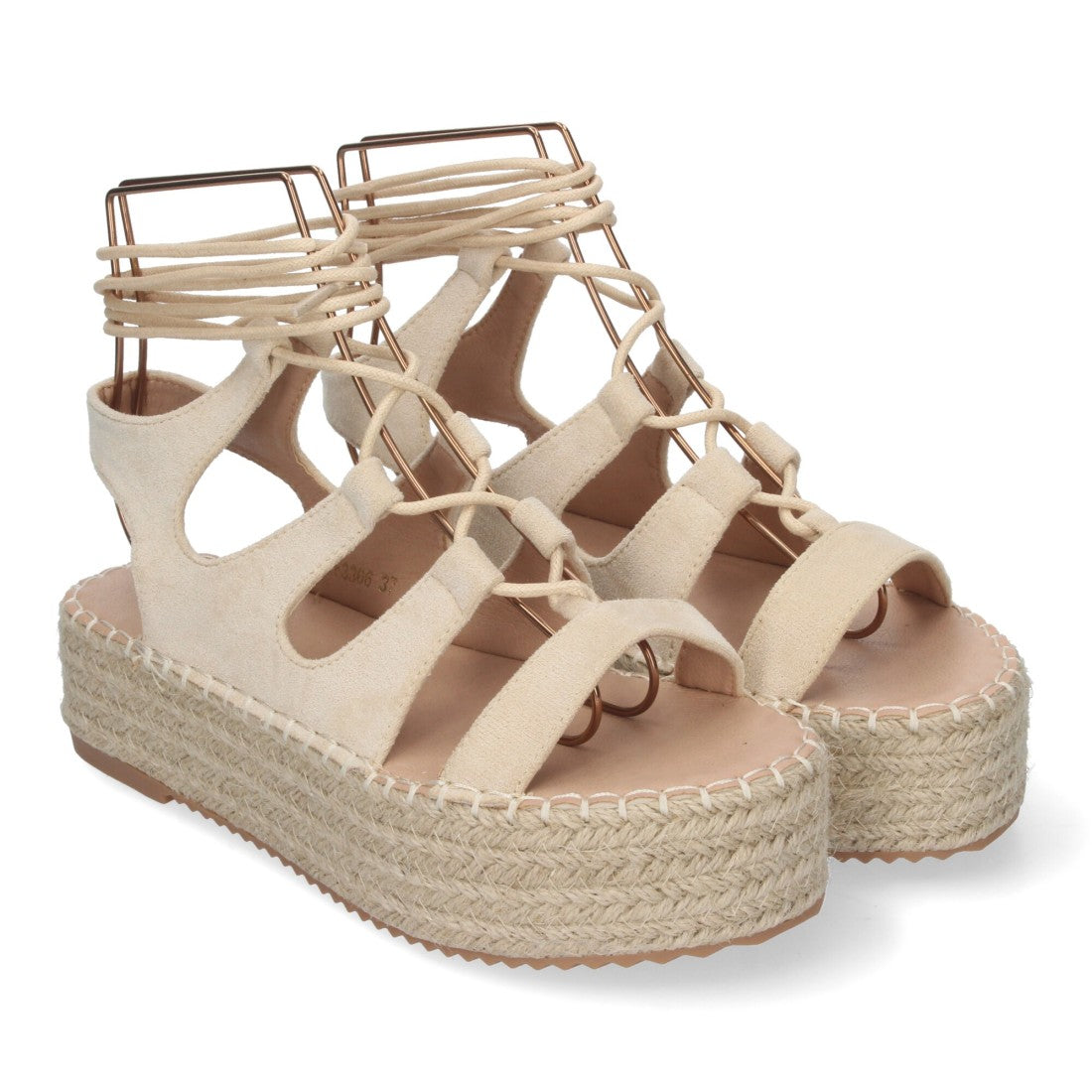 Sandalias Beige Mujer Elegantes Verano