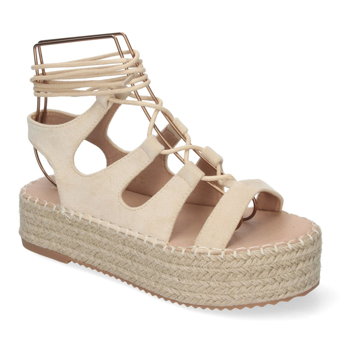 Sandalias Beige Mujer Elegantes Verano