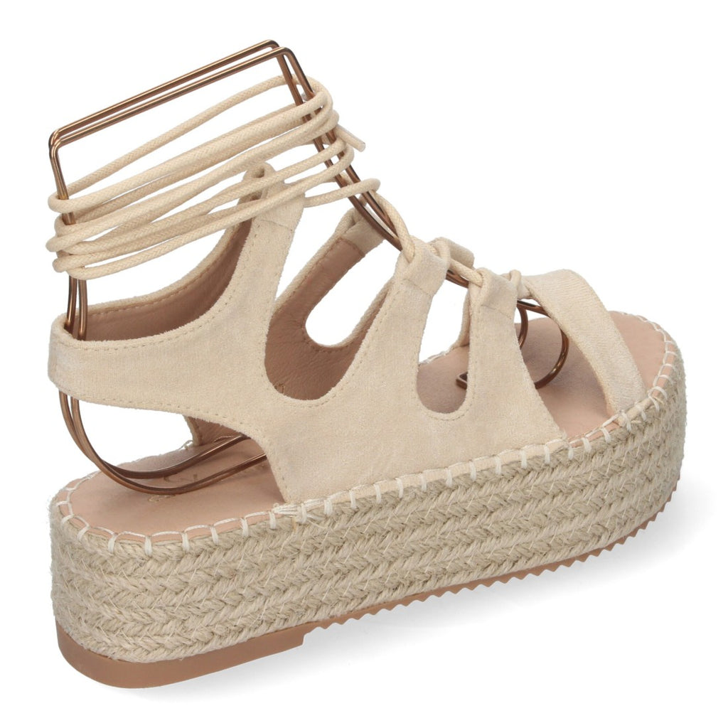 Sandalias Beige Mujer Elegantes Verano