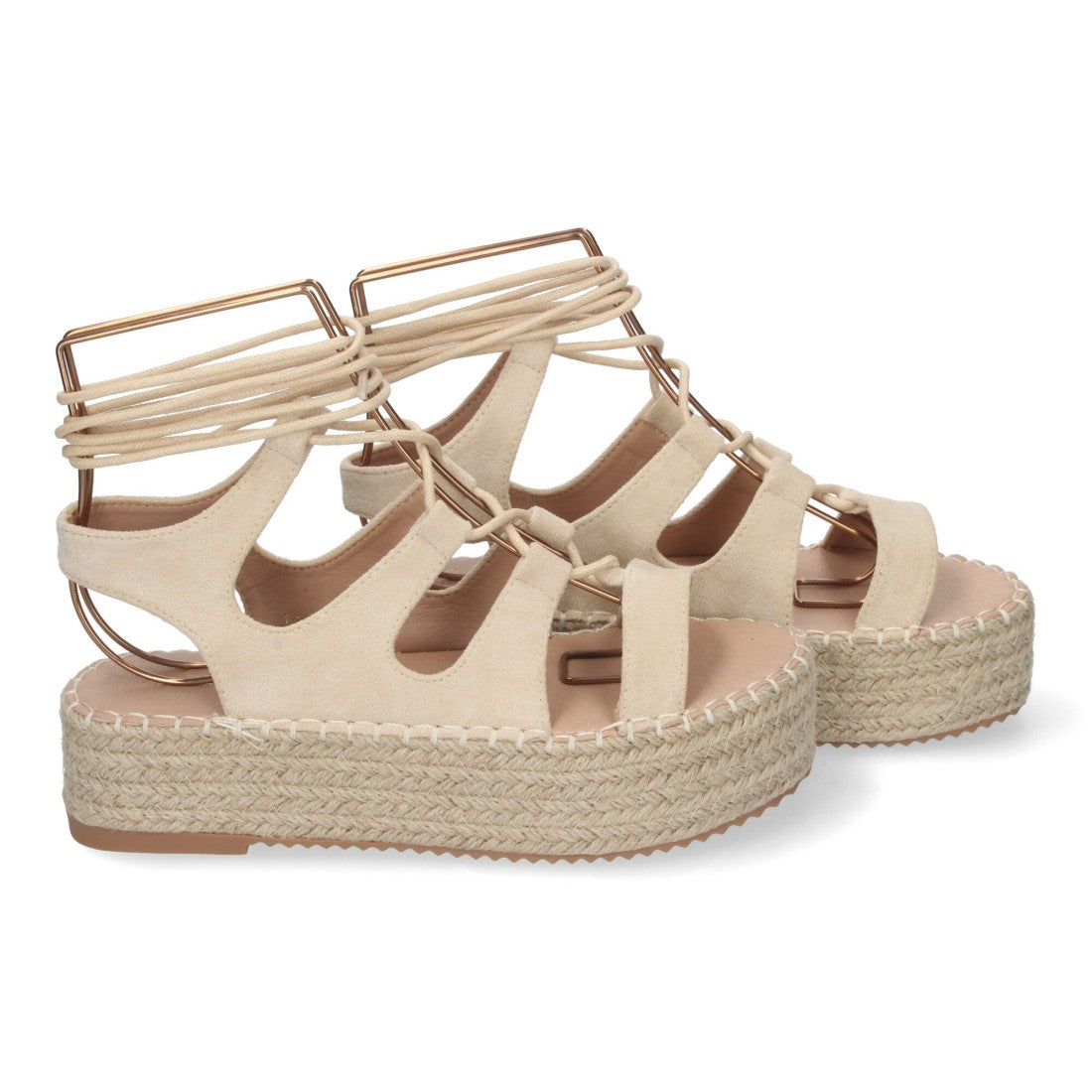 Sandalias Beige Mujer Elegantes Verano