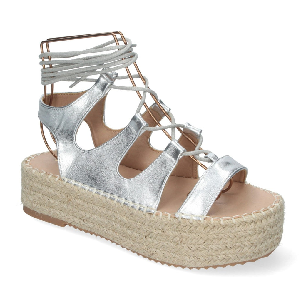 Sandalias Plateadas Mujer Elegantes Fiesta