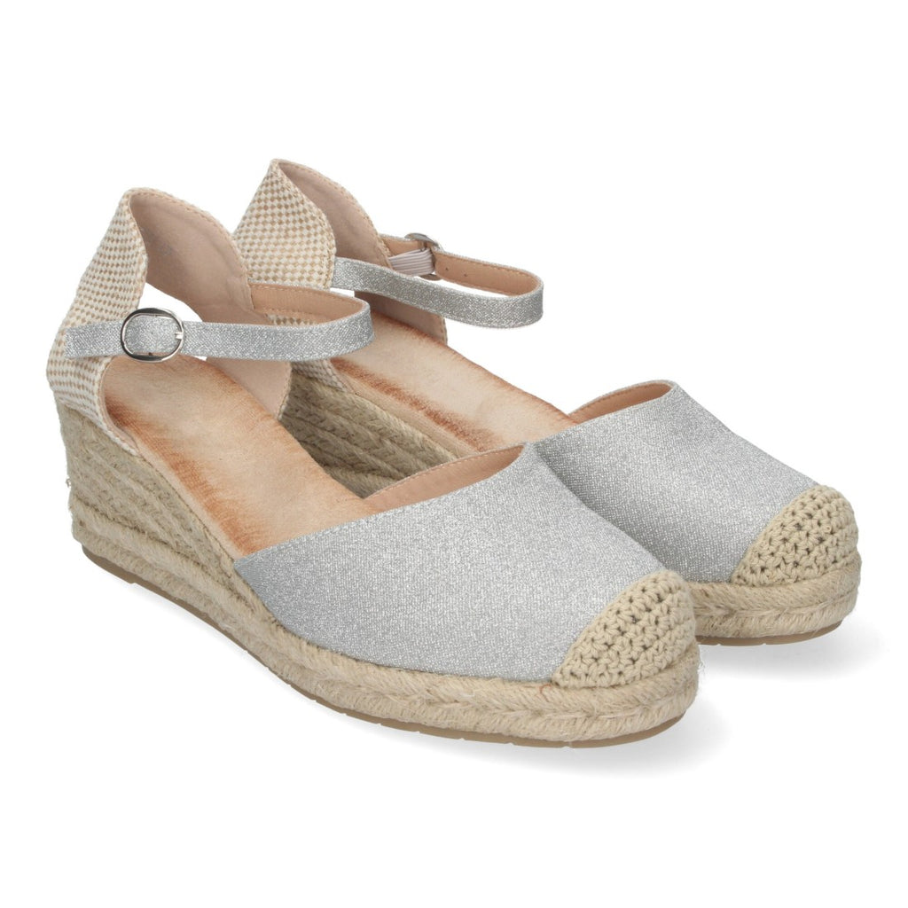 Sandalias Plata Glamurosas