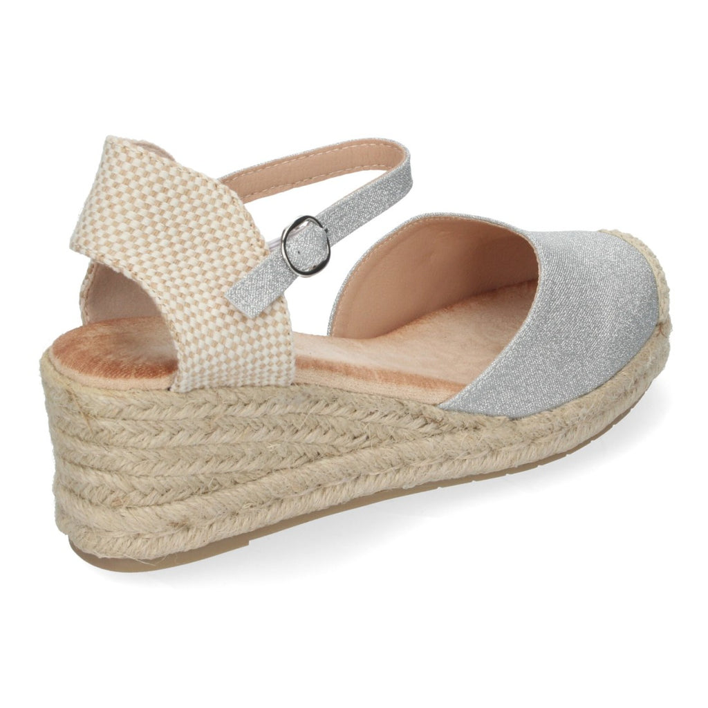 Sandalias Plata Glamurosas