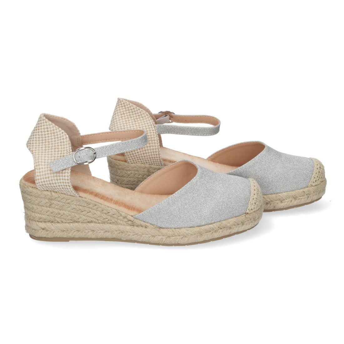 Sandalias Plata Glamurosas
