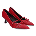Zapatos de Tacón Rojo Mujer