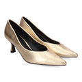 Zapatos de Tacón Oro Elegantes Mujer