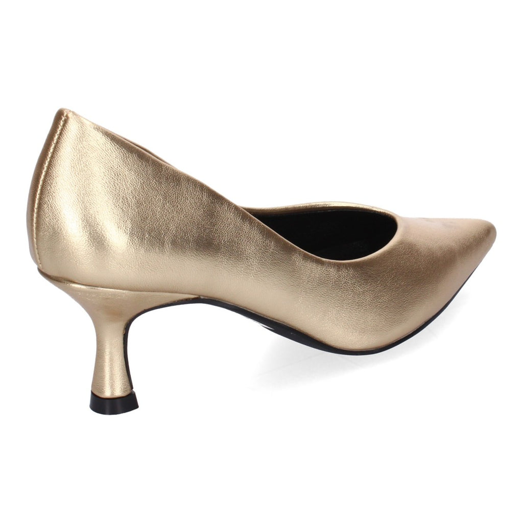 Zapatos de Tacón Oro Elegantes Mujer