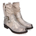 Elegante goldfarbene Stiefel mit Absatz