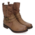 Elegante khakifarbene Stiefel mit Absatz
