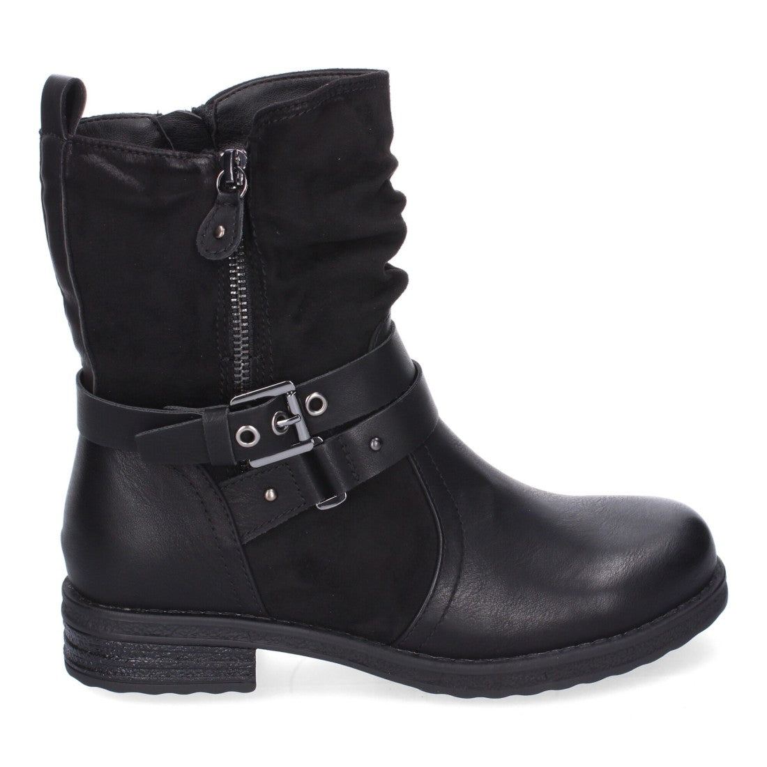Elegante schwarze Stiefel mit Absatz
